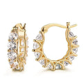 Elegant Zircon Hoop Earrings for Women Gold Silver Crystal Jewelry Gift