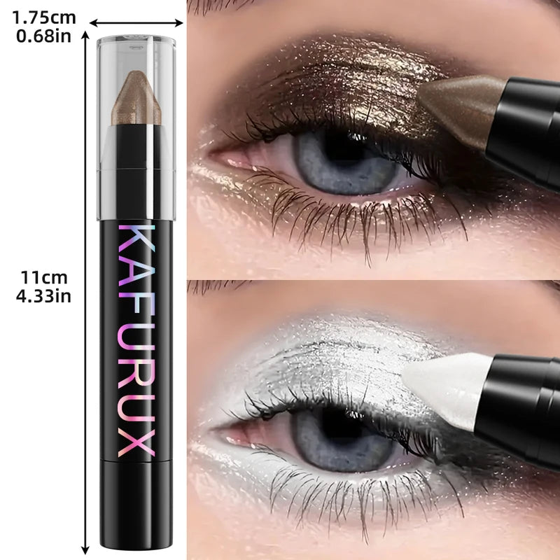 24-Color Pearlescent Glitter Eyeshadow Pencil Waterproof Matte Eye Makeup