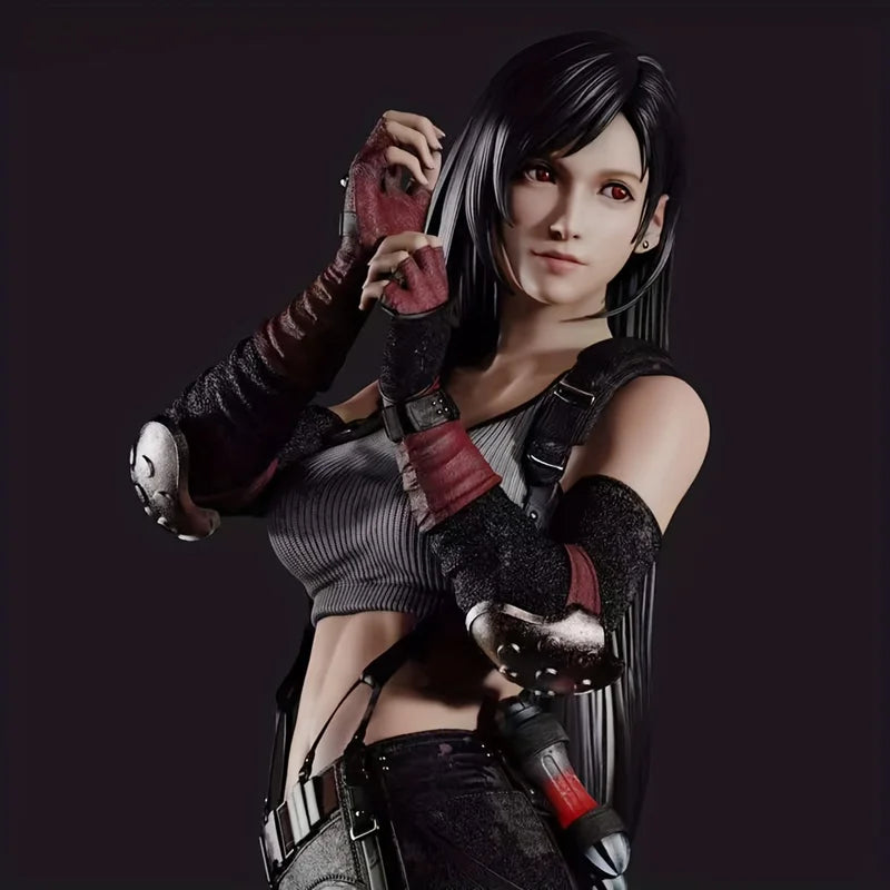 Anime Tifa Action Figure Statue - Female Fighter Figurine for Room Decor & Gifts