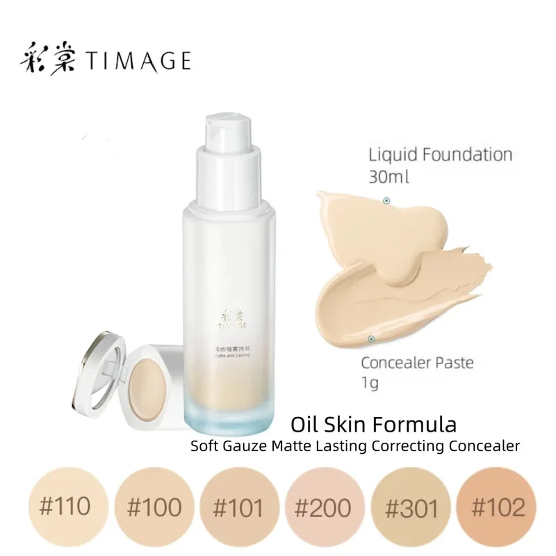 Liquid Foundation with Concealer & Matte Finish - 30ml Flawless Long Lasting Makeup