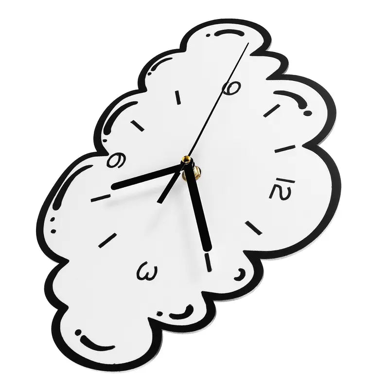 Cloud Wall Clock Silent Acrylic Hanging Decor for Living Room & Bedroom