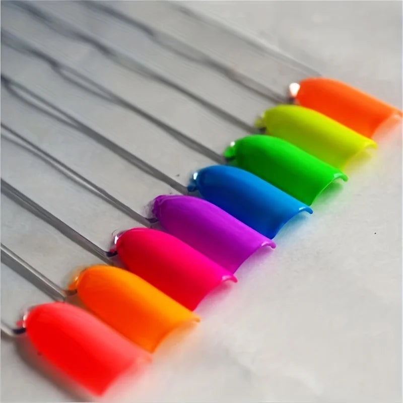 6-Color Neon Waterproof Matte Eyeshadow & Nail Powder Set - Long Lasting Cosmetic Pigments