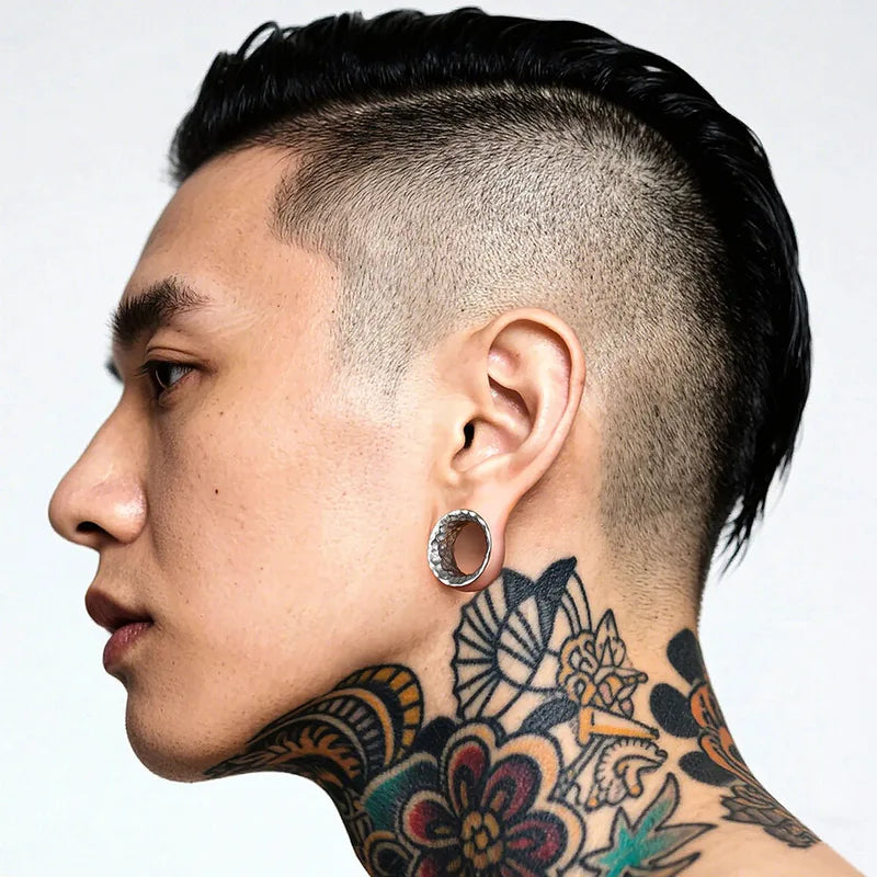 Unisex Stainless Steel Ear Tunnels Plugs - Body Jewelry for Piercing