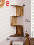 2/4-Tier Wall Corner Shelves Set Floating Storage Racks for Kitchen Living Room