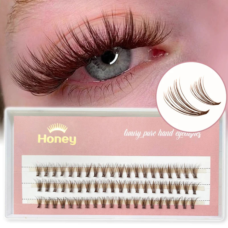 Honey Eyelash Cluster Lashes 20P Volume Fans DIY False Eyelashes