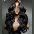 Silky Natural Black Body Wave Lace Front Wig 16-42 Inches, 250 Density, Pre-Plucked