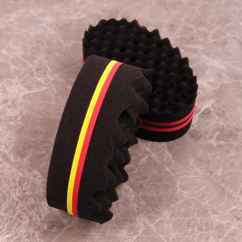 Double-Sided Magic Twist Hair Sponge for Curly & Wave Styling - Oval Dual-Use Hairbrush