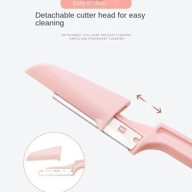 Unisex 3-Piece Folding Facial Shaver Eyebrow Trimmer Makeup Tool Set