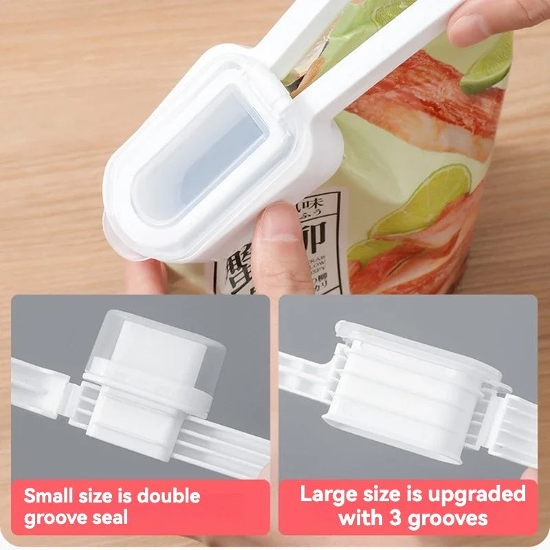 Food Bag Clips with Lid Sealing Clips Moisture-Proof Snack & Milk Bag Sealer
