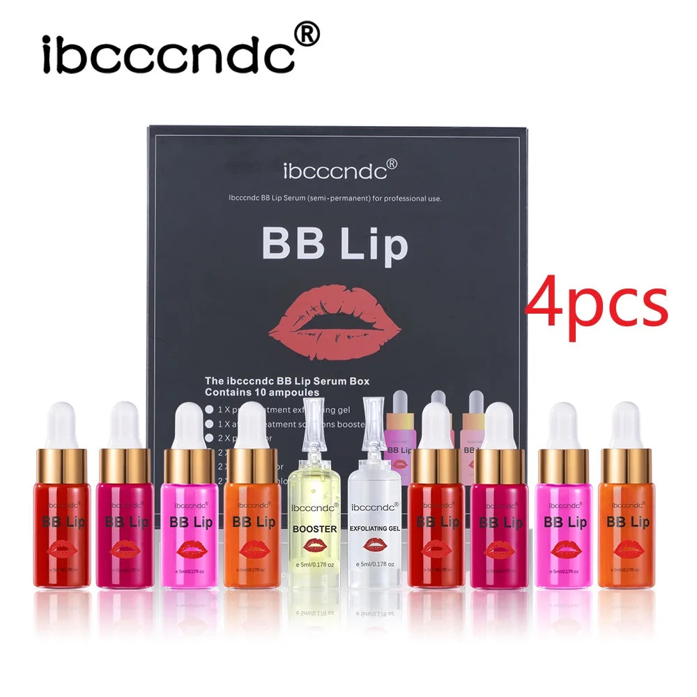 BB Lips Ampoule Serum Kit - Semi-Permanent Lip Gloss & Tinted Pigment Set