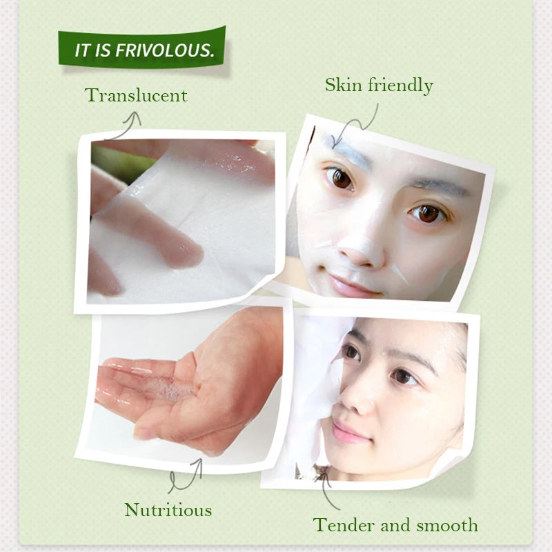 10-Piece Natural Plant Facial Mask Set - Moisturizing, Oil Control, Anti-Aging, Fruit Aloe for Skin Care