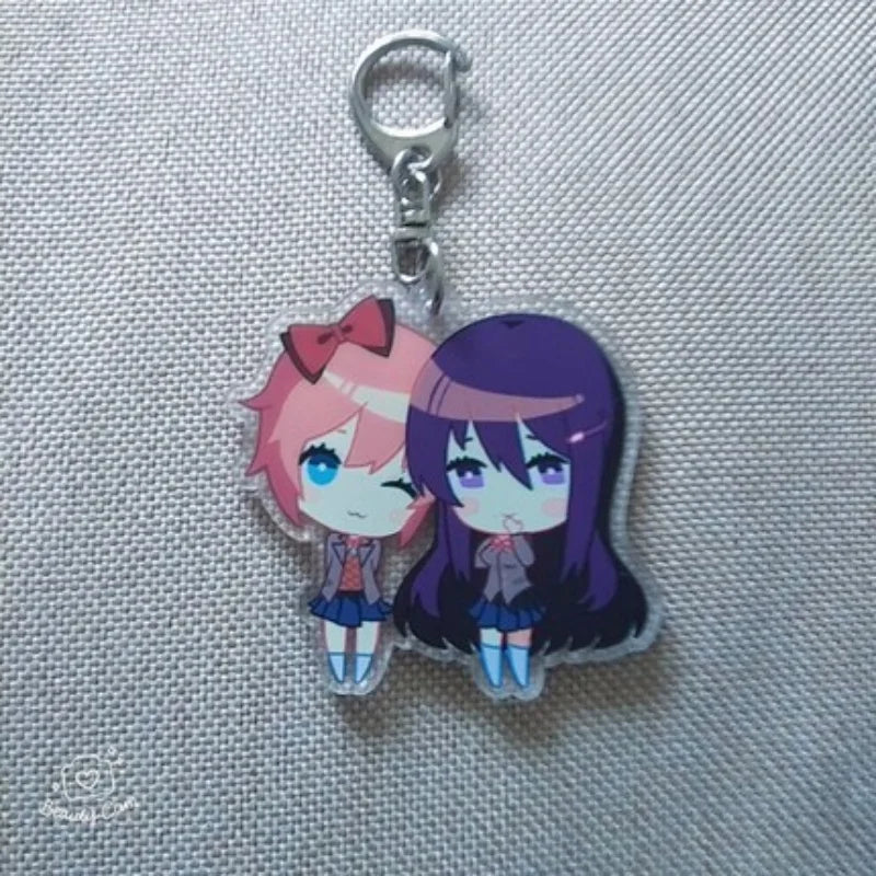 Cute School Uniform Acrylic Keychain - Doki Doki Literature Club Collectible Pendant