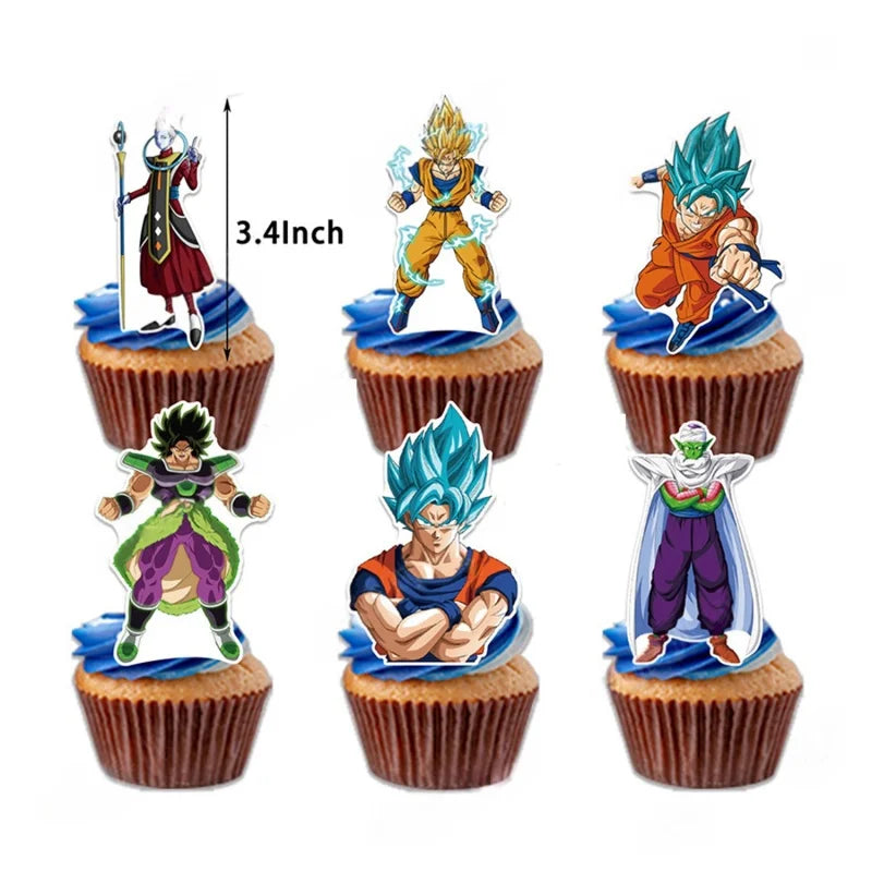 Dragon Ball Cake Topper Set for Themed Party - Goku Decoration