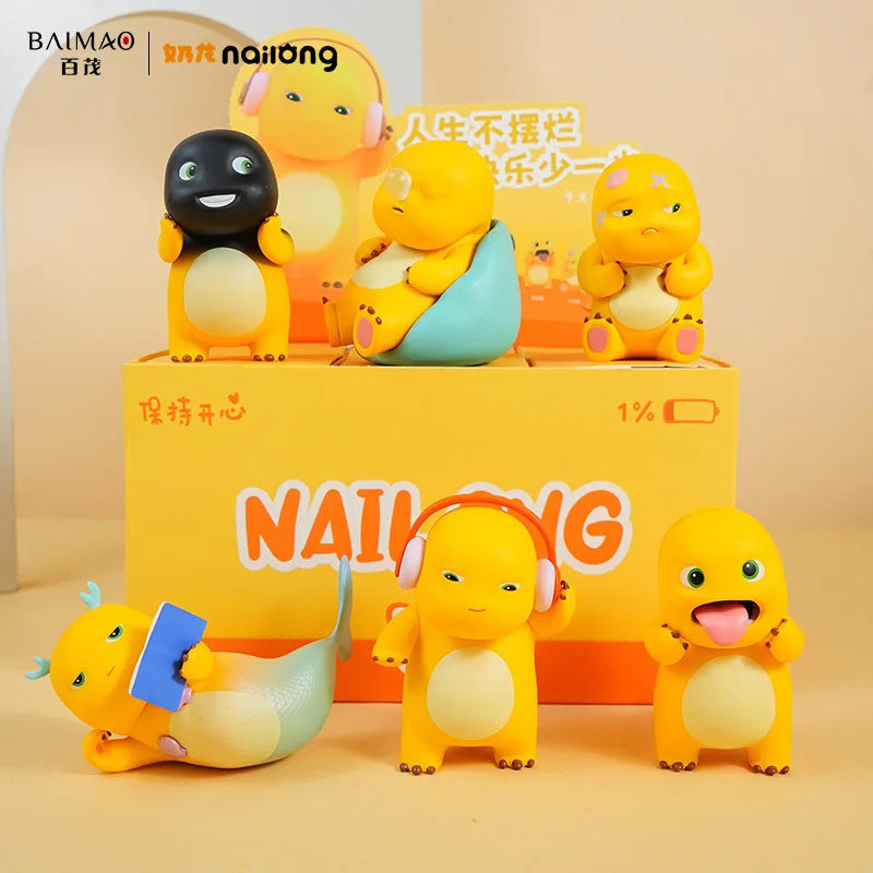 Milk Dragon Action Figure Blind Box Collectible Toy for Table Car Decor