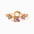 Princess Cubic Zircon Ring for Women Girls Open Design High-Quality Jewelry