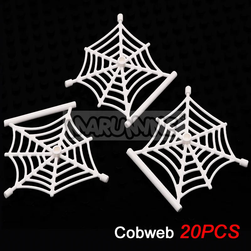 Halloween MOC Building Blocks Accessories Set - Bricks, Pumpkins, Bats, Snakes, Street Lamp