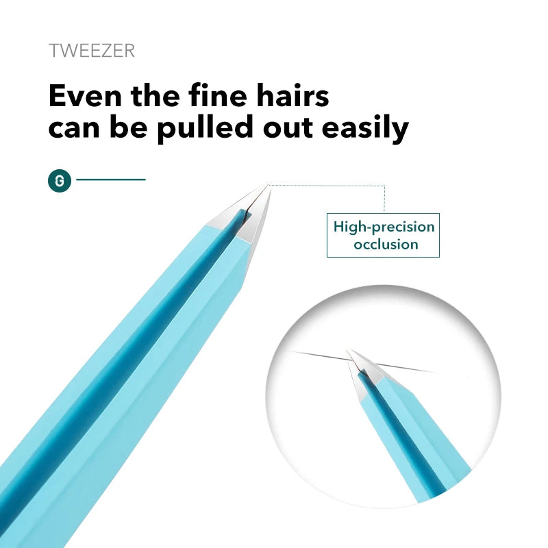 Eyebrow Tweezers Slanted Precision Hair Removal Beauty Tool Stainless Steel