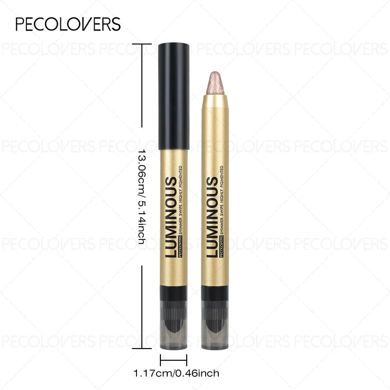 Waterproof & Smudge-Proof Eyeshadow Stick Duo with Glitter & Matte Finishes