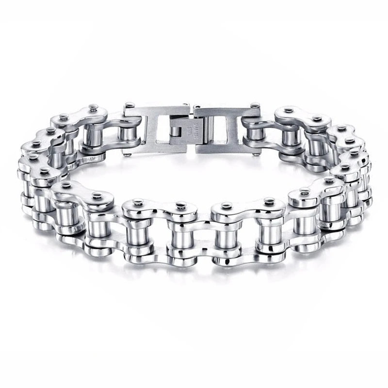 Men's Stainless Steel Biker Chain Bracelet Link Motorcycle Jewelry