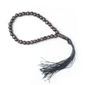 Wooden Muslim Prayer Beads 99 Rosary with Tassel - Handheld Islamic Bracelet or Decor