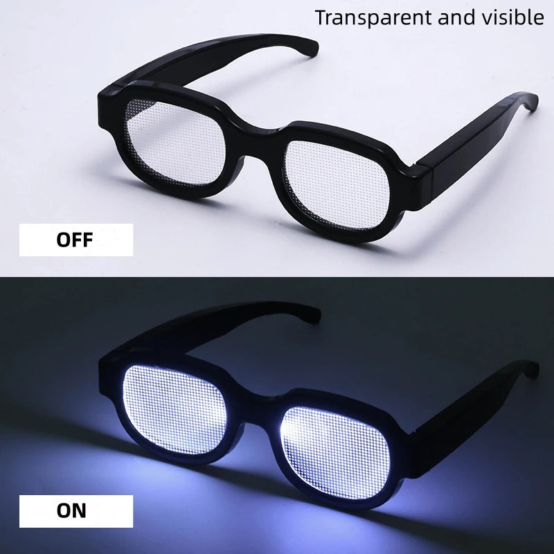LED Tech Glasses for Cosplay Halloween & Party Performance Unisex
