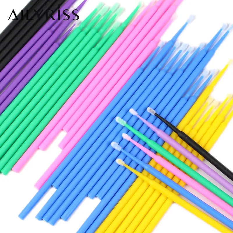 Disposable Micro Brush Applicators for Eyelash & Lip Makeup - 500 Pcs Set