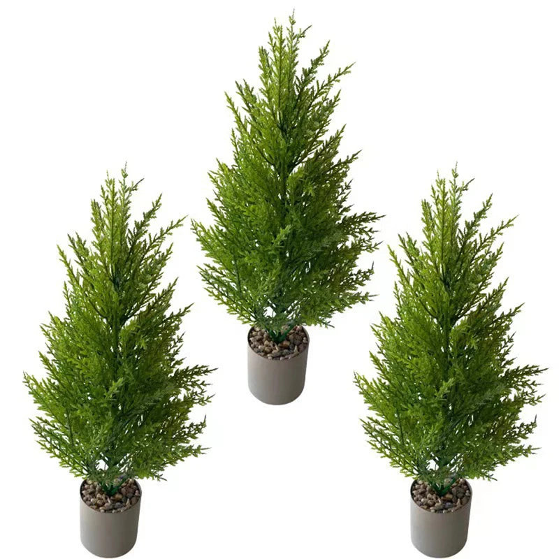 Artificial Small Pine Tree for Living Room and Holiday Decor - Green, Olive, Army Green
