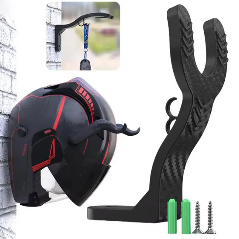 Multi-Purpose Motorcycle Helmet Wall Hook Rack for Home & Garage Storage