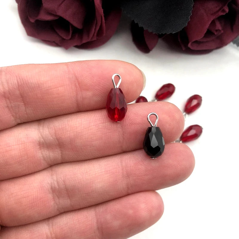 10 Pcs Crystal Glass Jewelry Beads 8x12mm DIY Accessories for Bracelets Necklaces Earrings