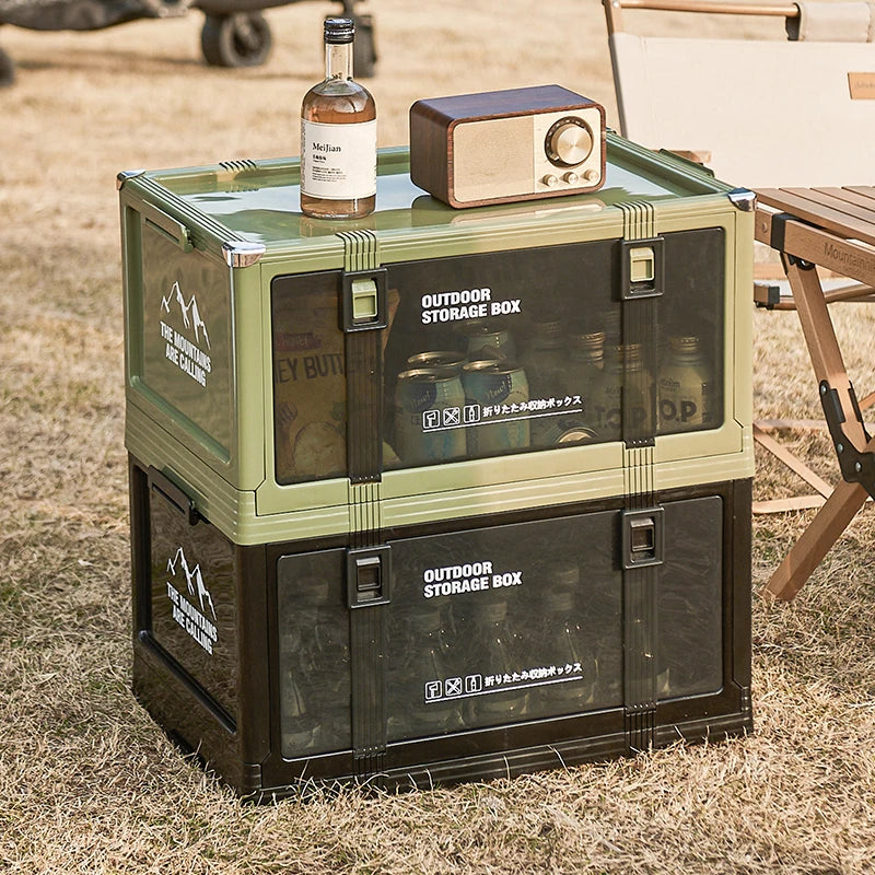 Foldable Storage Box with Lid - Thickened Trunk Organizer for Home, Car, Camping