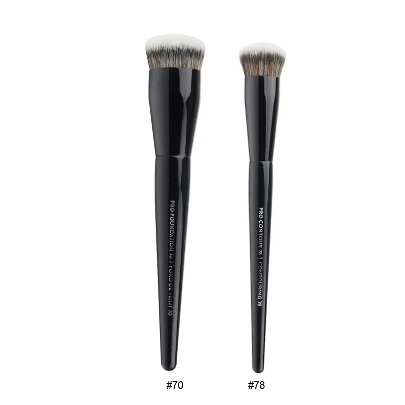 2PCS Makeup Brush Set - Synthetic Hair Face Eye Powder Foundation Blending Tools