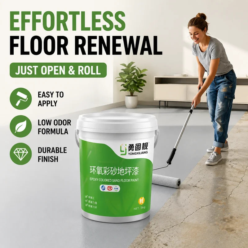 Marble Self-Leveling Floor Paint - Long-Lasting Epoxy Colored Sand Coating