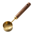 Coffee Bean Measuring Spoon - Walnut Wood Small Measuring Spoon for Coffee & Spices