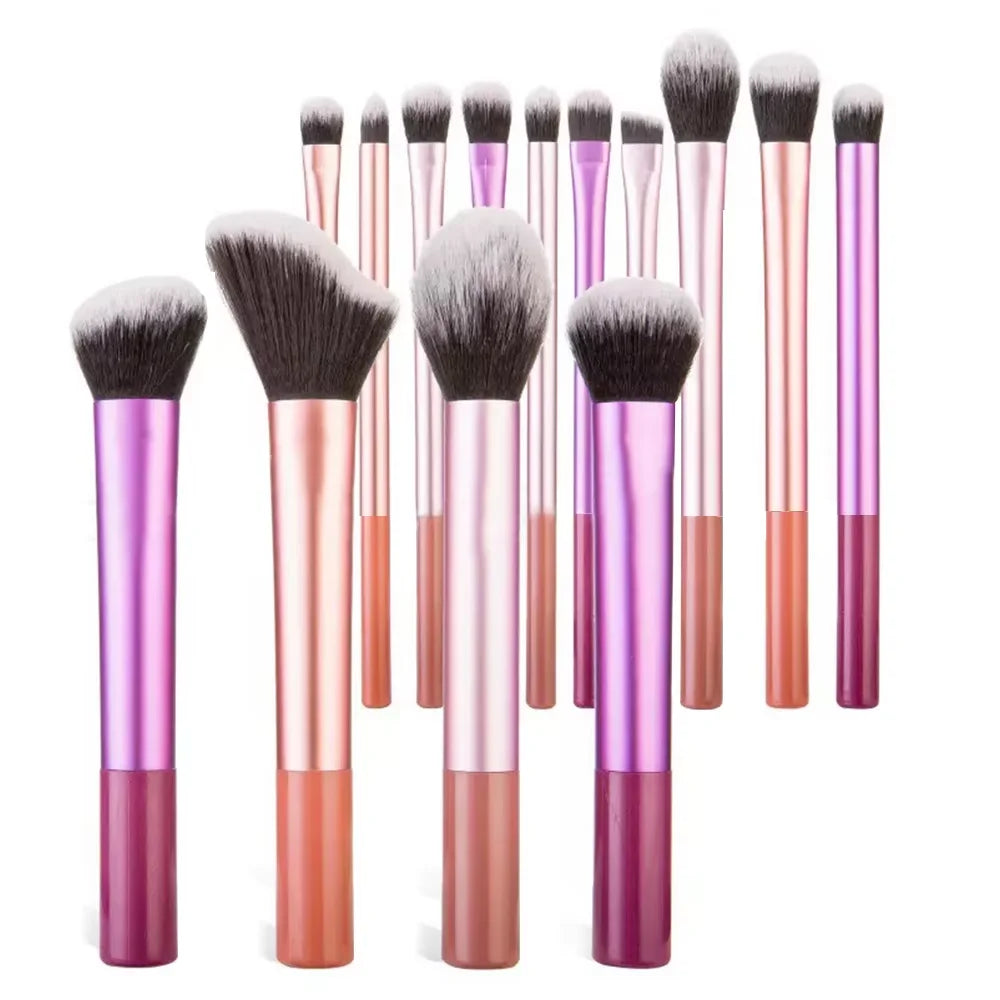 13Pcs Makeup Brush Set with Kabuki Blending Foundation Eyeshadow Blush Cosmetic Tools
