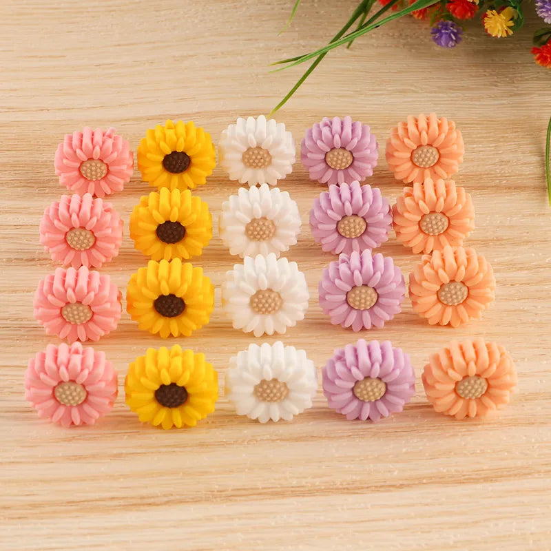Mini Silicone Beads Set for Jewelry Making - Bow, Leaf, Flower, Crown Accessories
