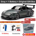 High Speed 1:24 Scale 4WD Remote Control Drift Car with Lights & Replaceable Tires