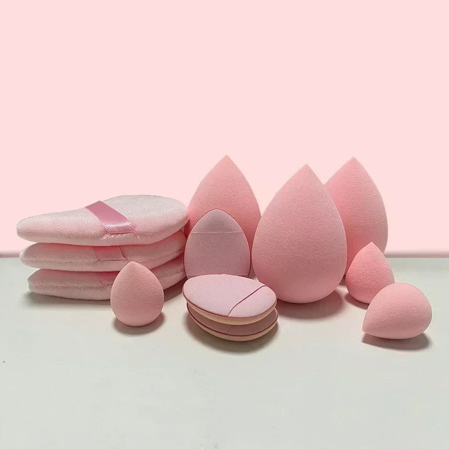 12/14Pcs Makeup Sponge Set for Foundation Blending Cosmetic Puff Beauty Egg