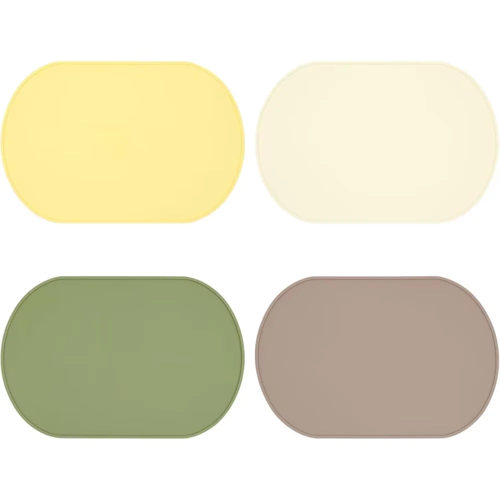 Heat-Resistant Silicone Placemats - Reusable Waterproof & Stain-Resistant Table Protectors