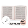 Premade Narrow Volume Eyelash Fans - Ultra Dark, Pointed Base, Long Retention