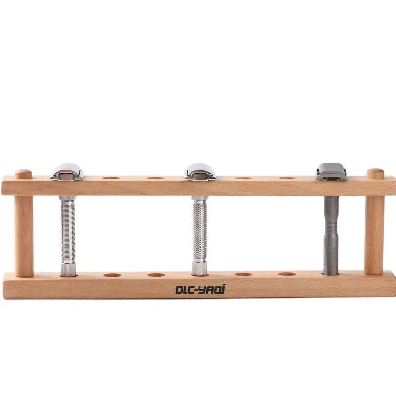 Beech Wood Razor Stand for Safety Razors | Shaving Tool Organizer