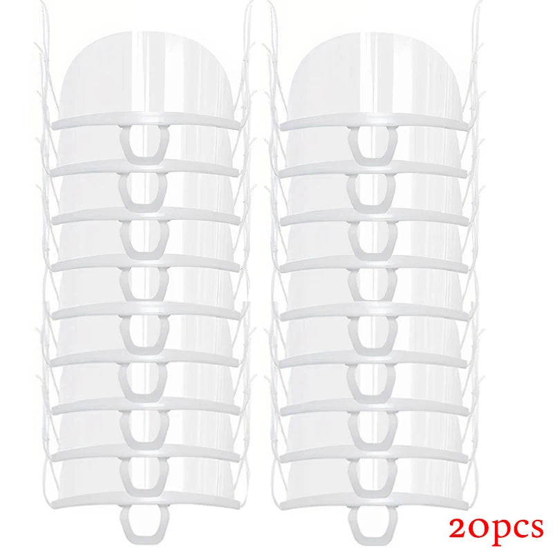 Transparent Plastic Face Shield Mask for Manicure Tattoo Beauty Safety - 10/20 pcs
