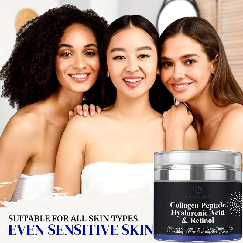 Collagen Peptide Face Moisturizer with Hyaluronic Acid & Retinol - Anti-Aging Skin Care