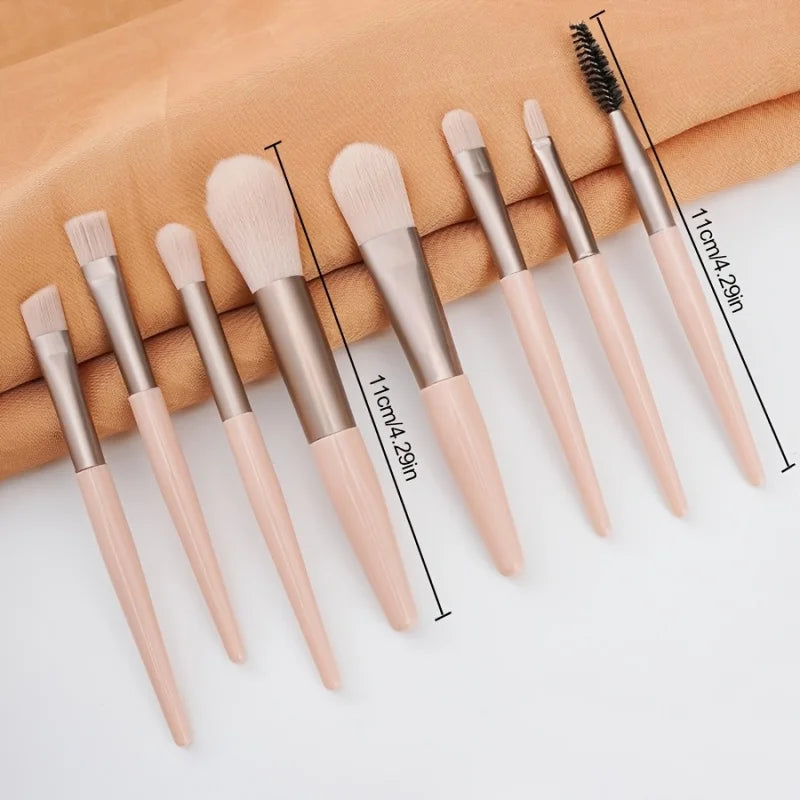 Makeup Brush Set & Sponges - Soft Nylon Bristles for Foundation Blush Eyeshadow