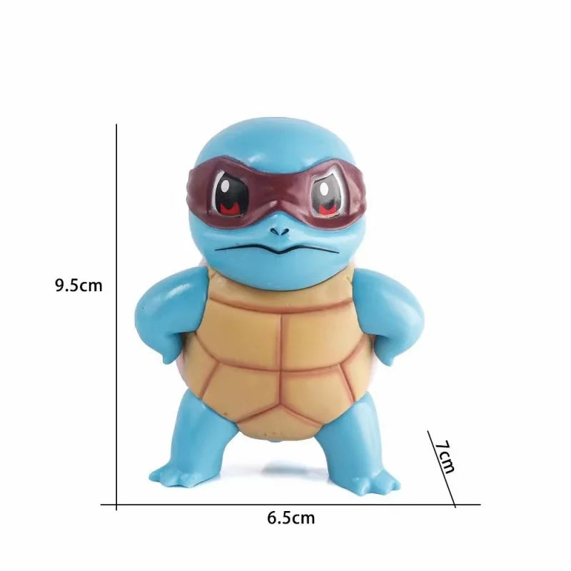 Pokemon Squirtle Action Figure PVC Model with Sun Glasses Collectible Toy for Kids and Gift