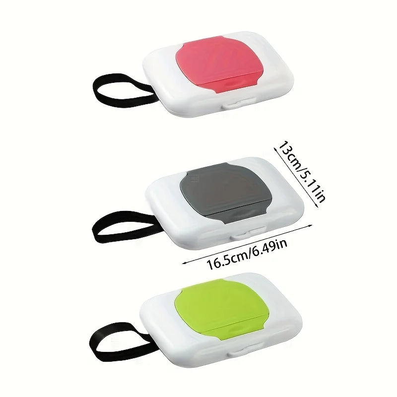 Refillable Baby Wipe Dispenser Case for Indoor Outdoor Travel & Reusable Use