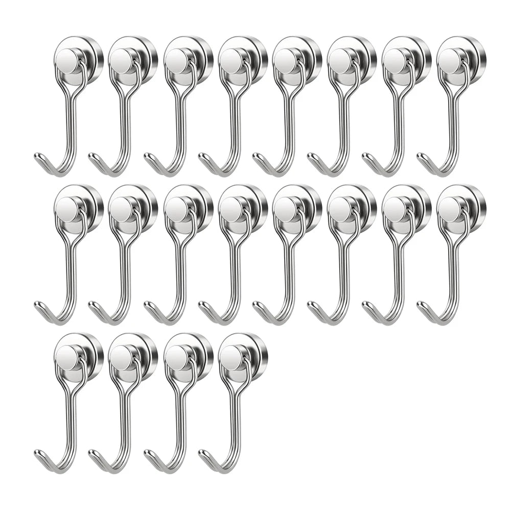 Heavy Duty Magnetic Hooks Swivel Magnet Hooks for Refrigerator, Grill, Locker
