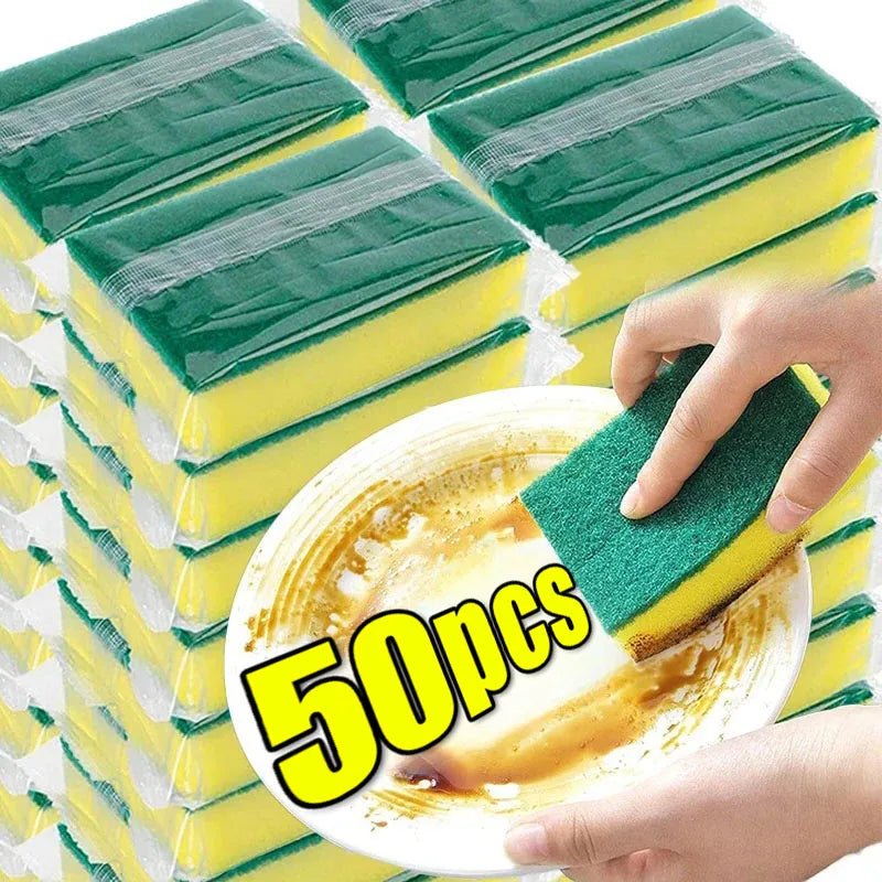 Kitchen Dishwashing Sponge Set - Soft Absorbent Scouring Pads for Household Cleaning