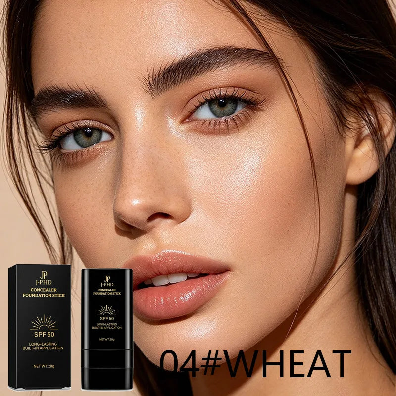 Full Coverage Waterproof Foundation Stick - Oil-Control Face Base for Velvet Makeup
