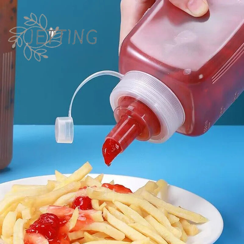 Large Capacity Squeeze Sauce Bottle for Condiments Oil Salad Dressing Kitchen Use