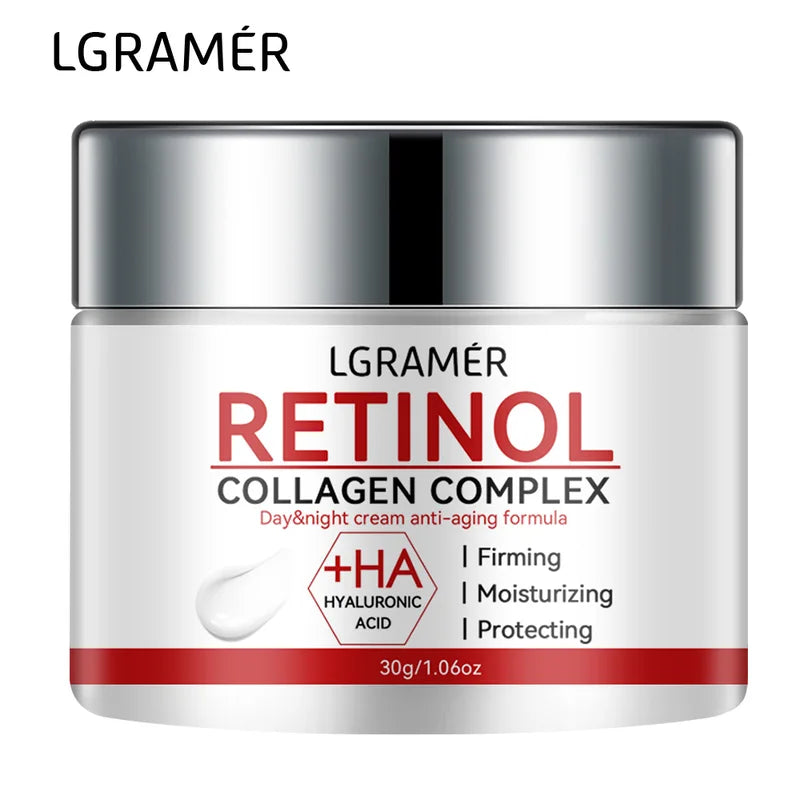 Retinol Firming Face Cream with Collagen for Wrinkle Reduction - Moisturizer & Brightening